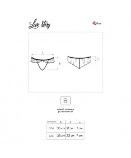 LIVCO CORSETTI FASHION - LOVE STORY LC 90679 PANTY CROTCHLESS NERO