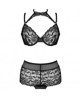 LIVCO CORSETTI FASHION - LINERA PER LA COLLEZIONE SENSES REGGISENO + SLIP NERO