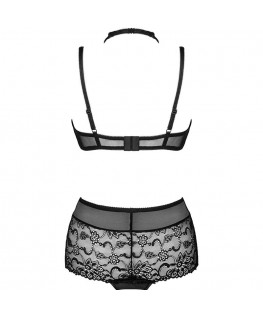 LIVCO CORSETTI FASHION - LINERA PER LA COLLEZIONE SENSES REGGISENO + SLIP NERO