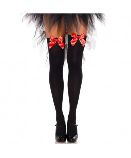 LEG AVENUE BLACK NYLON THIGH HIGHS WITH RED BOW ONE SIZE LEG AVENUE BLACK NYLON THIGH HIGHS WITH RED BOW ONE SIZE  che trovi in offerta solo su SexyShopOnline a -15% di sconto