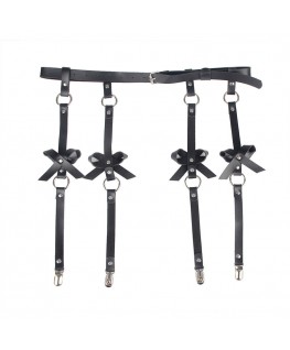 SUBBLIME - CATENA IN PELLE PER GAMBE NERA TAGLIA UNICA