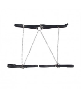 SUBBLIME - CINTURA IN PELLE NERA TAGLIA UNICA