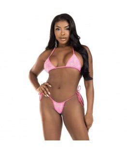 LEG AVENUE - BIKINI DIAMANTI FUCSIA