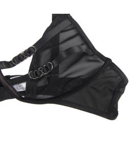 SUBBLIME - SET DUE PEZZI DI REGGISENO TRASPARENTE E STRISCE S/M