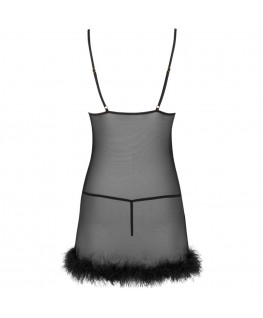 LIVCO CORSETTI FASHION - SET ZERUNAM BABYDOLL + PERIZOMA NERO