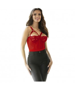 SUBBLIME - ORSACCHIOTTO CON REGGERA DETTAGLIO PETTO ROSSO S/M