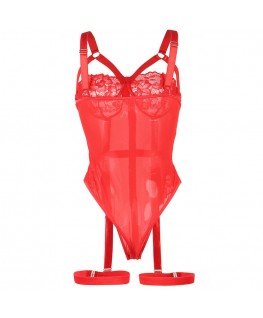 SUBBLIME - ORSACCHIOTTO CON REGGERA DETTAGLIO PETTO ROSSO S/M