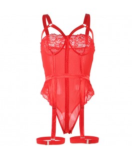 SUBBLIME - ORSACCHIOTTO CON REGGERA DETTAGLIO PETTO ROSSO S/M