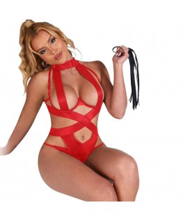 SUBBLIME - CORPO SEXY CON CAVETTA E IMBRACATURA ROSSO L/XL