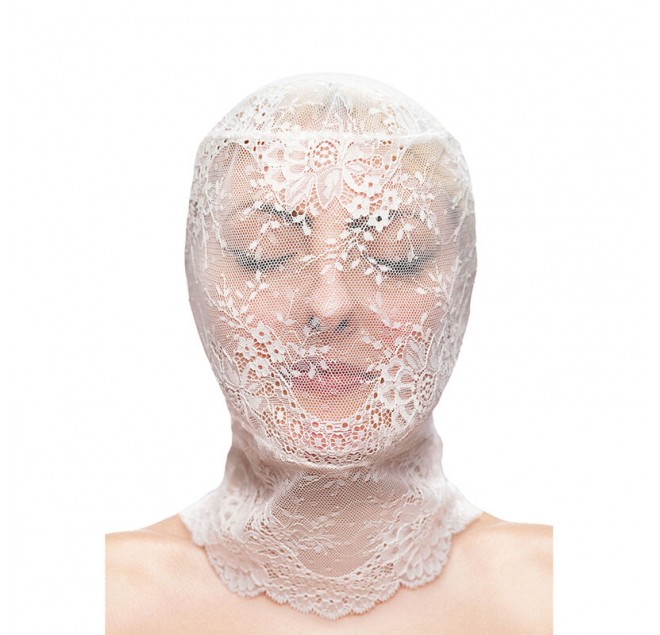 NS NOVELTIES - FETISH & FASHION CAPPUCCIO IN PIZZO BIANCO