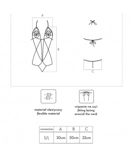 LIVCO CORSETTI FASHION - LUISINA LC 20217 BODY NERO TAGLIA UNICA