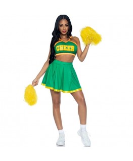 LEG AVENUE - COSTUME CHEERLEADER VERDE M/L