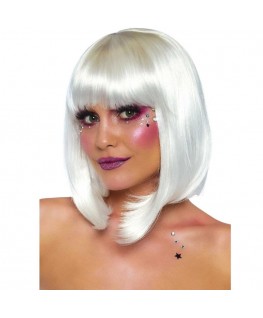 LEG AVENUE - PARRUCCA BIANCA TAGLIO BOB FOSFORESCENTE