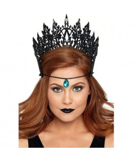 LEG AVENUE - CORONA CON GLITTER E GIOIELLO NERO