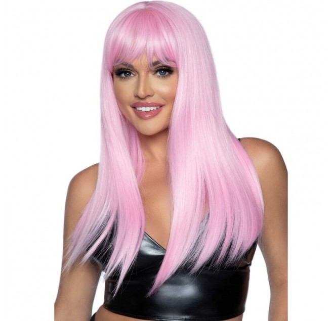 LEG AVENUE - PARRUCCA LUNGA LISCIA FRANGIA ROSA