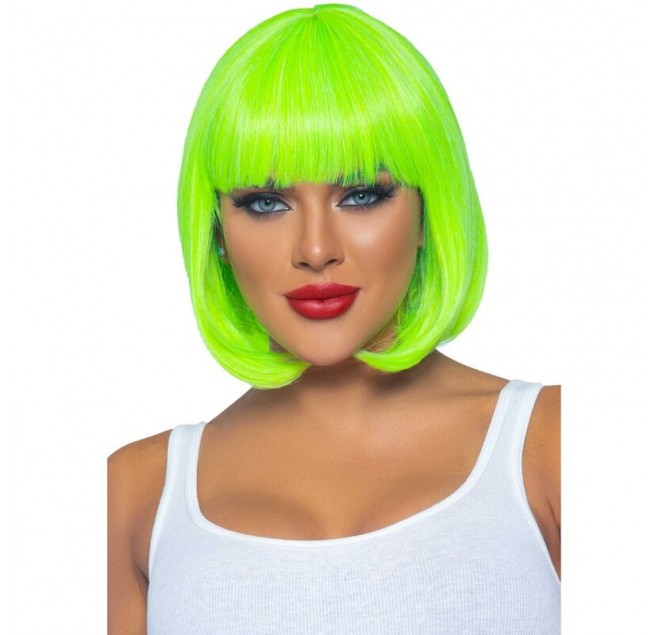 LEG AVENUE - PARRUCCA BOB FLUORESCENTE VERDE NEON