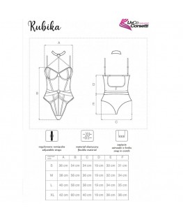LIVCO CORSETTI FASHION - RUBIKA LC XG079 BODY CON GIROCOLLO NERO XL
