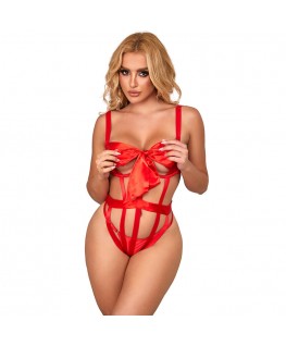 SUBBLIME - 954468 BODY SEXY TRAFORATO CON FIOCCO ROSSO S/M