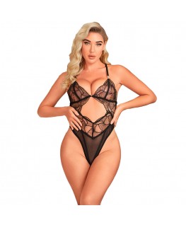 SUBBLIME - 955212 BODY TRASPARENTE CON PIZZO NERO CAVATO S/M