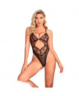 SUBBLIME - 955212 BODY TRASPARENTE CON PIZZO NERO CAVATO S/M