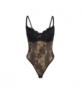 SUBBLIME - 955625 BODY IN PIZZO CON CHIUSURA INFERIORE NERO L/XL