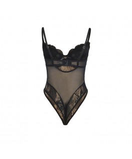 SUBBLIME - 955625 BODY IN PIZZO CON CHIUSURA INFERIORE NERO L/XL