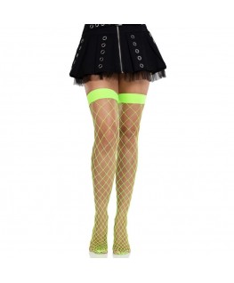 LEG AVENUE - COLLANT A RETE LARGA VERDE NEON
