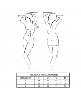 PASSION - INTIMARI REGGISENO + SLIP NERO L/XL