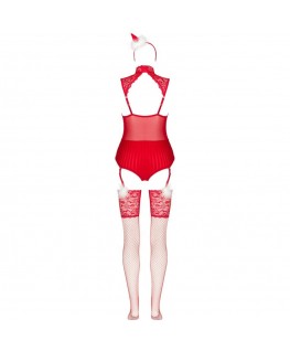 LIVCO CORSETTI FASHION - LIMPID SNOWFLAKES LC 90604 BODY + CALZE + CERCHIETTO NATALIZIO L/XL