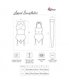 LIVCO CORSETTI FASHION - LIMPID SNOWFLAKES LC 90604 BODY + CALZE + CERCHIETTO NATALIZIO L/XL