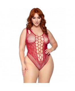 LEG AVENUE - 81641X BODY SENZA CUCITURE BORDEAUX TAGLIA 1X/2X