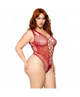 LEG AVENUE - 81641X BODY SENZA CUCITURE BORDEAUX TAGLIA 1X/2X
