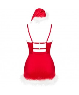 LIVCO CORSETTI FASHION - AGETHE LC 90607 CHEMISE + PERIZOMA + CAPPELLO DI NATALE L/XL