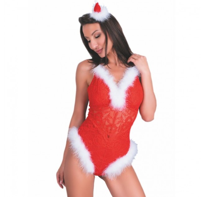 LIVCO CORSETTI FASHION - NAUGHTY SANTA LC 90706 BODY NATALIZIO S/M