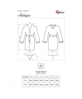 LIVCO CORSETTI FASHION - ARILADYEN LC 90568 VESTAGLIA + PANTY NERO L/XL