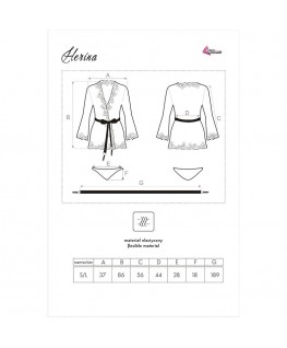 LIVCO CORSETTI FASHION - HERINA LC XG056 VESTAGLIA + SLIP NERO TAGLIA UNICA