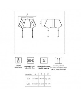 LIVCO CORSETTI FASHION - SEVEM LC 90277-1 REGGETTIERE NERO L/XL