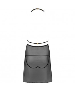 LIVCO CORSETTI FASHION - MALVIAMI LC 90625 CAMICIA + PANTY NERO L/XL