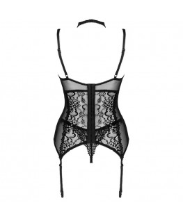 LIVCO CORSETTI FASHION - COLLEZIONE GIELLANDRA FOR THE SENSES CORSETTO + PANTY NERO
