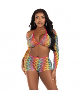 LEG AVENUE - SET TRE PEZZI MULTICOLORE