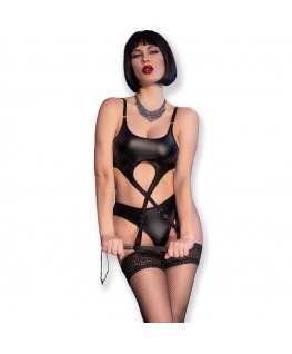 CHILIROSE - CR 4625 SET QUATTRO PEZZI CROTCHLESS NERO M