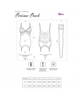 LIVCO CORSETTI FASHION - SET PERSINNE PESCA CORSETTO + SLIP + CALZE