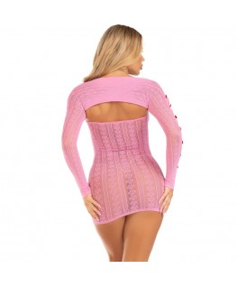LEG AVENUE - ABITO CUORE E FIOCCHI ROSA TAGLIA UNICA