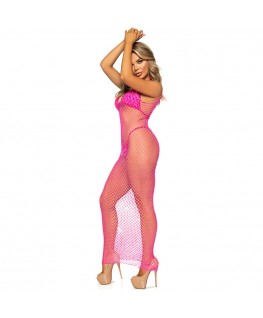 LEG AVENUE - ABITO LUNGO IN RETE FUCSIA TAGLIA UNICA