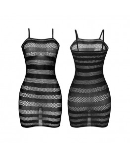 SUBBLIME - 951733 VESTITO A RETE CON STRISCE NERE TAGLIA UNICA