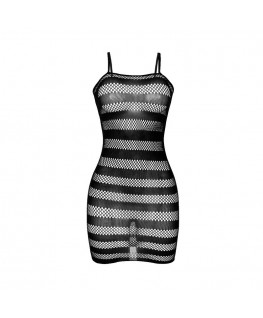 SUBBLIME - 951733 VESTITO A RETE CON STRISCE NERE TAGLIA UNICA