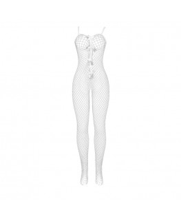 SUBBLIME - 951740 BODYSTOCKING BIANCO A RETE SENZA CAVALLO CON FIOCCHI TAGLIA UNICA