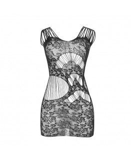 SUBBLIME - 951771 VESTITO LUNGO CON SCHIENA APERTA A RETE NERO TAGLIA UNICA