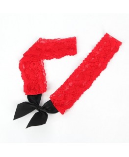 SUBBLIME - 952068 ABITO CORTO A RETE CON CUCITURE NERE E ROSSE TAGLIA UNICA