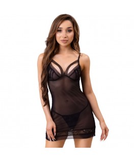 LIVCO CORSETTI FASHION - MELISENDA CF 1709 ACCAPPATOIO + CAMICIA + PERIZOMA NERO S